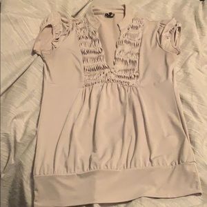 Tan stretchy blouse